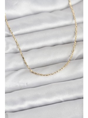 Cm Store cm 14K Gold Renk Zincirli 60 cm Kadın Kolye 5886