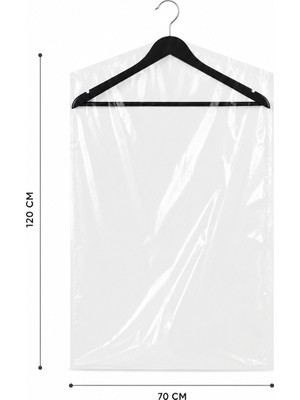 MSE HOLD Kıyafet Koruma Poşeti 70X120 cm 30 Adet Şeffaf Elbise Poşeti | Kuru Temizleme, Yorgan, Battaniye ve Takım Elbise Saklama Poşeti