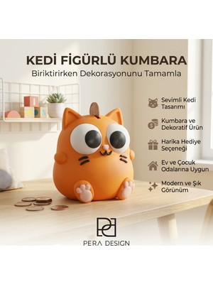 3Dlab Three-Dimensional Systems Sevimli Kedi Dekoratif Kumbara Parabox Para Biriktirme Kutusu Çocuk Kumbarası