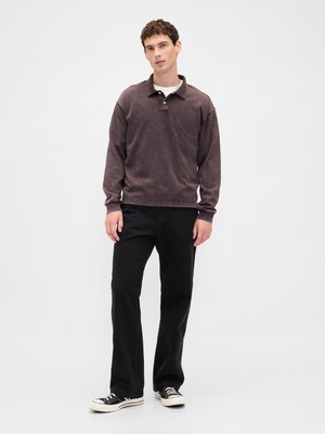 Gap Erkek Siyah Canvas '90S Loose Pantolon
