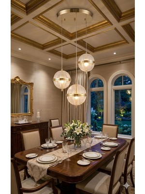 ZM Aydınlatma 3'lü Modern LED Avize