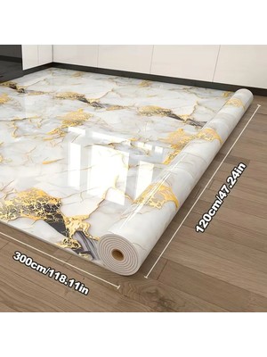 Ukab Dekor 120CM x 2.80CM Metre Rulo Gold Beyaz Mermer Desenli Yapışkanlı Duvar Paneli Kağıdı Ev Ofis Basıc