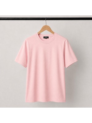 Mavimoure Unisex Basic Bisiklet Yaka Pamuklu Düz Renk T-Shırt