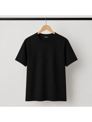 Mavimoure Unisex Basic Bisiklet Yaka Pamuklu Düz Renk T-Shırt