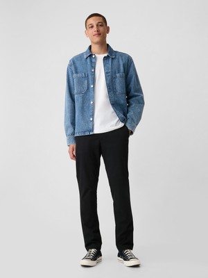 Gap Erkek Siyah GapFlex Slim Khaki Pantolon