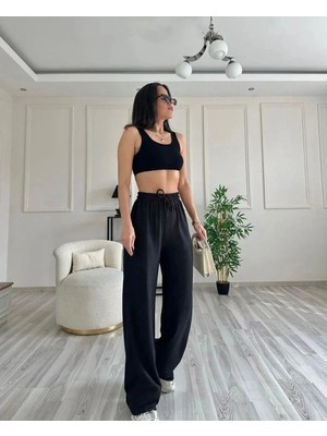 Tüccar Umut Gofre Kumaş Fitilli Tiril Tiril Bol Paça Pantolon Salaş Model