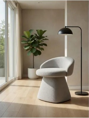 Vivense Mira Modern Puf, Beyaz