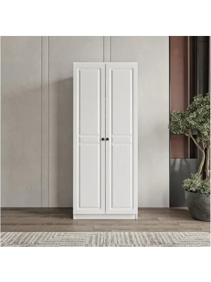 Vivense Violet Gardırop, Beyaz, 2 Kapaklı