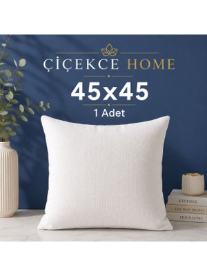 ÇİÇEKCE HOME Çiçekce Home Kırlent Iç Yastığı 1.kalite Boncuk Silikon Elyaf Dolgulu 45X45 1 Adet 350 Gram