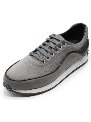 Costo Shoes Büyük Numara Erkek Ayakkabı Gri Nubuk Iriadam