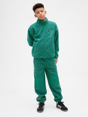 Gap Erkek Çocuk Yeşil Relaxed Sherpa Jogger Eşofman Altı