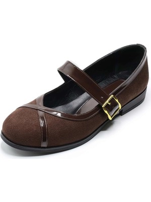 Costo Shoes Büyük Numara Kadın Babet Kahve Iriadam