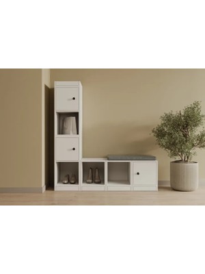 Vivense Bk Concept Ayakkabılık, 3 Kapaklı, MST-AYK-1009