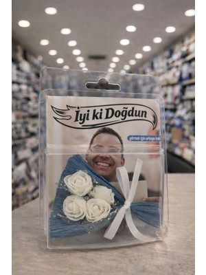 İnci Sepette Doğum Günü Hediyesi Fotoğraflı Özel Hot Flowerss Mini Buketi Aynalı