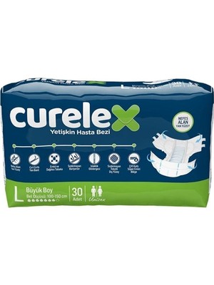 Uravas Store Curelex - Belbantlı Yetişkin Hasta Bezi - L - 30'lu