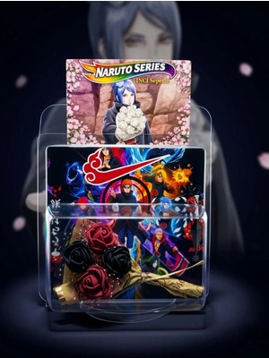 İnci Sepette Naruto Koleksiyon Serisi Akatsuki Özel Tasarım Flowers Figür Kartlı Buket
