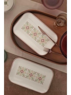 Belirtilmemiş Porselen Minas 2 Parça 32X20 Santimetre Kayık Tabak, Goblen