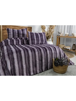 Vivense Jenny Çift Kişilik Comforter Yatak Örtüsü Seti, Mürdüm