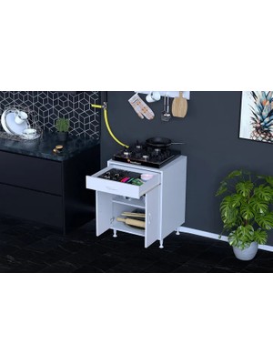 Vivense Qplas M Ocak Altı 1 Raflı Set, 56 cm