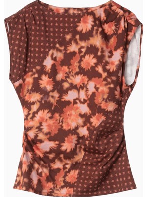 3.1 Phillip Lim Desert Floral Patchwork Lüks Tasarım Çiçek Desenli Bluz