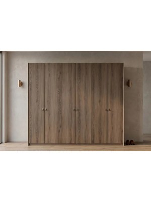 Vivense Madera Ahşap Kapaklı Gardırop, 6 Kapaklı
