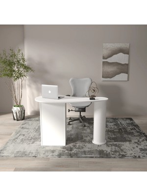 Klubeconcept Modern Beyaz Çalışma Masası Ofis ve Ev Için Zarif 100 % Mdf