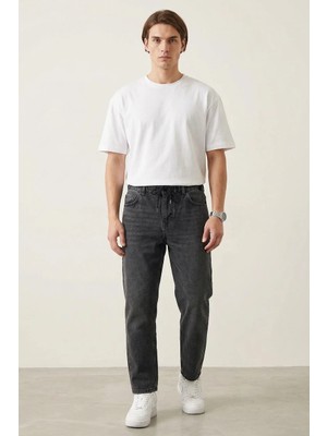 Hanka Erkek Rahat Kesim Baggy Denim Antrasit Pantolon