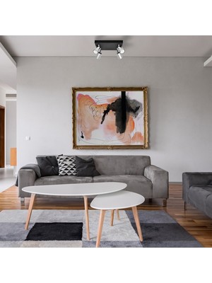 Riolight Rıolight Modern Siyah Gövde Krom Hareketli Başlık 4XGU10 LED Kare Spot Avize(Ampül Dahildir)