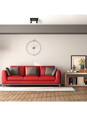 Riolight Rıolight Modern Siyah Gövde Siyah Hareketli Başlık 4XGU10 LED Kare Spot Avize(Ampül Dahildir)