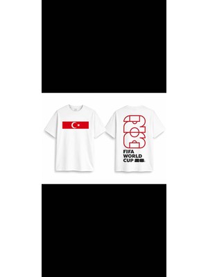 Hesco Bayrak Baskılı Word Cup T-Shirt