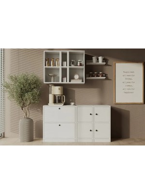 Vivense Bk Çok Amaçlı Dolap, 4 Kapaklı, Kbr