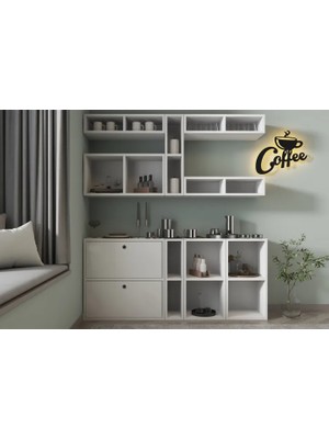 Vivense Bk Çok Amaçlı Dolap, Duvara Monte Raflı, Kbr