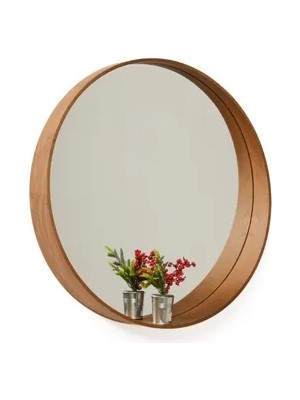Vivense Bias Duvar Aynası, Ceviz, 80 cm