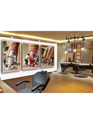 Vivense Ahşap Çerçeveli Manikür Set 1, 50X70