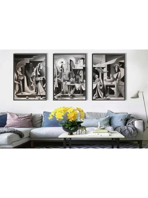 Vivense Ahşap Çerçeveli Black And Whıte Tablo Seti, 50X70