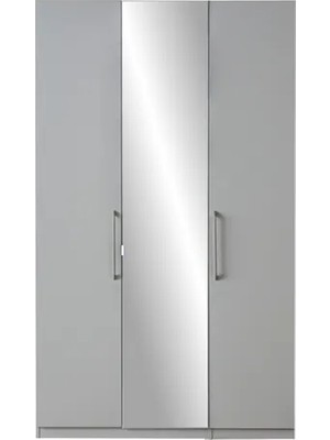 Vivense Luna Nox Gardırop, Krem, 3 Kapaklı, Aynalı