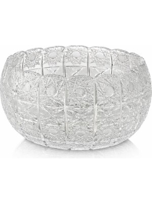 Evvel Zaman Antik Kesme Kristal Cam Kase – Dekoratif & Şık Sunumluk