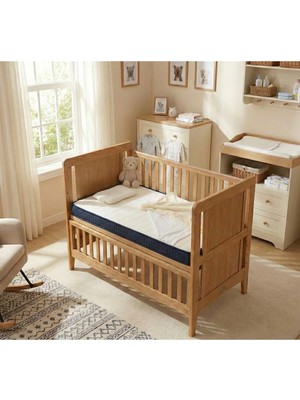 SİTEHOME 10 cm Ortopedik Sünger Bebek Yatak, Beşik Yatağı, Park Yatak