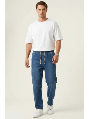 Zuzudan Erkek Rahat Kesim Denim Lacivert Pantolon