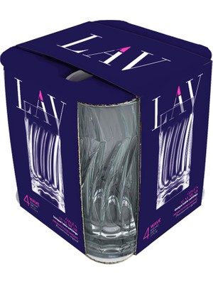 Lav Wave Meşrubat Bardağı 390 cc 4'lü 4 Adet