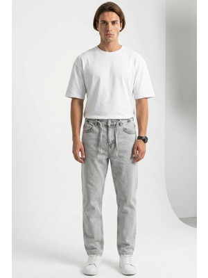 Zuzudan Erkek Rahat Kesim Baggy Denim Taş Pantolon