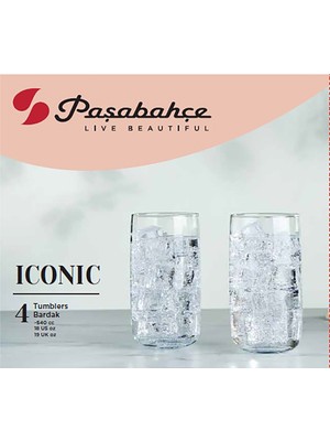 Paşabahçe Iconic Meşrubat Bardağı 4'lü 540 cc 5 Adet