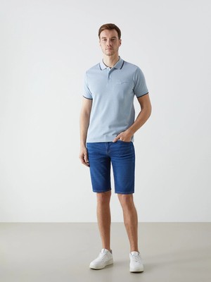 Lcw Eco Indigo Standart Kalıp Erkek Jean Şort