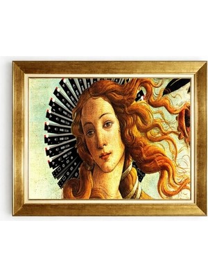Tablore Venüs'ün Doğuşu Modern Sanat Tasarım Altın Çerçeveli Kanvas Tablo Dekoratif Duvar Resmi