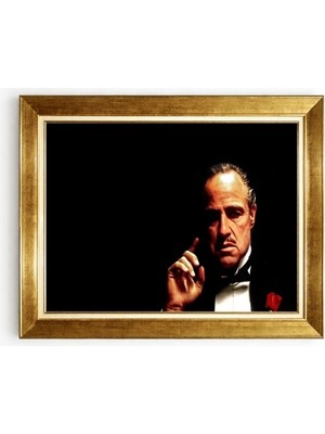 Tablore The Godfather Baba Marlon Brando Sinema Temalı Kanvas Tablo Ofis Sinema Odası Hediyelik
