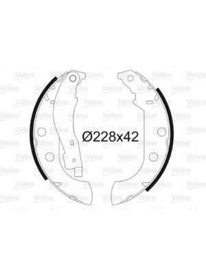 Valeo Almparca Arka Pabuç Balata Xsara 1.4hdi 1.6 1.8 1.5d 98-05 306 1.6 1.8 94-01 405 92-95 GS8657 228X42
