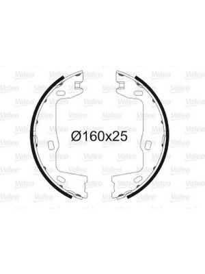 Valeo Almparca Arka Pabuç Balata Vectra A 88-95 Vectra B 95-03 Omega 91-97 Astra F 91-98