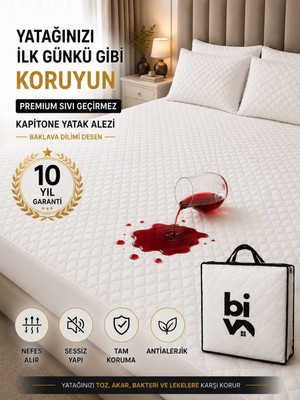 DMC Bivalux Touch Sıvı Su Geçirmez Fitted Full Kenar Bebek Tek Battal Çift Kişilik Yatak Alezi Koruyucu