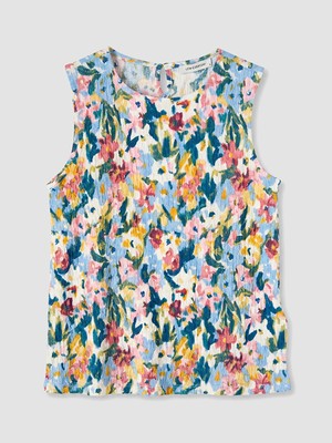 LC Waikiki Lcw Everyday Mercan Bisiklet Yaka Çiçekli Bluz