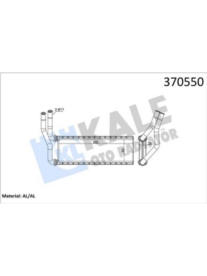 Kale Almparca Kalorifer Radyatörü Mitsubishi Canter Fuso 3.0l 4P10 Euro5 TFA35. TFA35L. TFB75. TFB75L. TFB85. Tfb8 5l. FEB91 12-17- Aleminyum